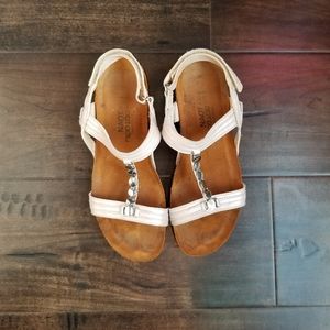Silver Naot sandals size 39